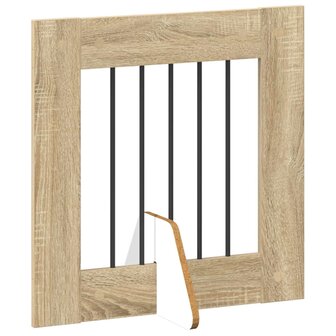 Hondenhekje met standaards 2 pcs Sonoma Eiken 60 x 60 cm 5