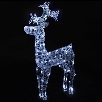 Kerstversiering rendier 2 st 60x16x100 cm acryl 7