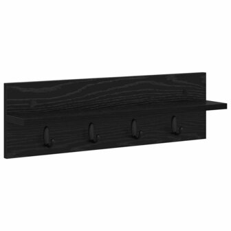 Wandgemonteerde kapstok Zwart Eiken 60 x 10,5 x 18 cm 2