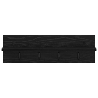 Wandgemonteerde kapstok Zwart Eiken 60 x 10,5 x 18 cm 5