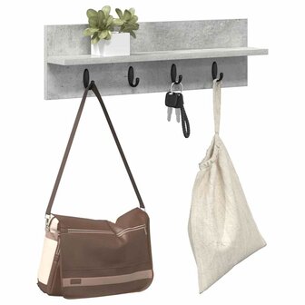 Wandgemonteerde kapstok Beton Grijs 60 x 10,5 x 18 cm 3