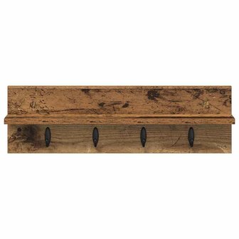 Wandgemonteerde kapstok Oudhout 60 x 10,5 x 18 cm Bewerkt hout 5
