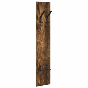 Wandgemonteerde kapstok Gerookt eiken 20 x 1,5 x 100 cm 2