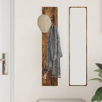 Wandgemonteerde kapstok Gerookt eiken 20 x 1,5 x 100 cm 4