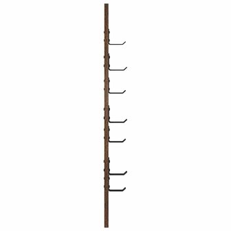 Wandgemonteerde kapstok Gerookt eiken 30 x 1,5 x 80 cm 6