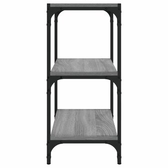 Boekenkast 40x33x70,5 cm hout en staal grijs sonoma eikenkleur 6