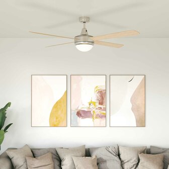 Plafondventilator met licht en afstandsbediening &Oslash; 130 cm 1