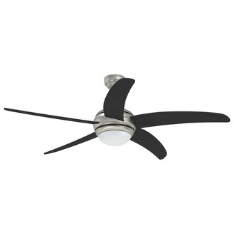 Plafondventilator met licht en afstandsbediening &Oslash; 130 cm Zwart 5