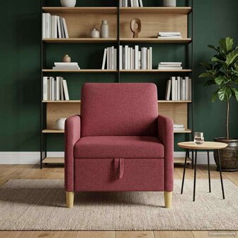 Bank met opslag Wijnrood 72 x 78 x 87 cm Polyester 3