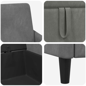 Bank met opslag Donkergrijs 72 x 78 x 87 cm Polyester 7