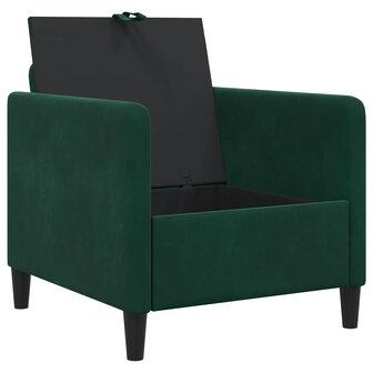 Bank met opslag Donkergroen 72 x 78 x 87 cm Polyester 4