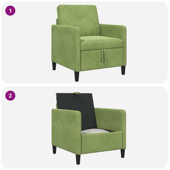 Bank met opslag Lichtgroen 72 x 78 x 87 cm Polyester 8
