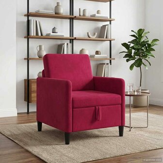 Bank met opslag Wijnrood 72 x 78 x 87 cm Polyester 1