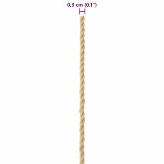 Boottouw 50 m 0.3 Naturel PP 7