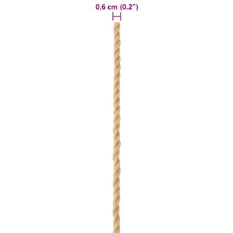 Boottouw 25 m 0.6 Naturel PP 7