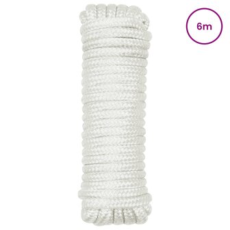 Boottouw 6 m 1.4 Wit Polyester 2