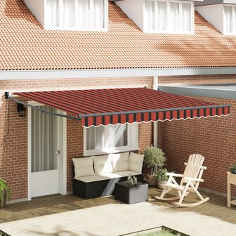 Elektrisch Uittrekbaar Zonnescherm Oranje en bruin 350 x 250 cm 1