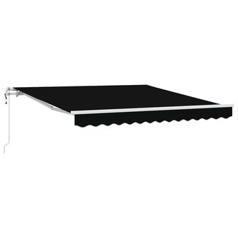 Elektrisch Uittrekbaar Zonnescherm Zwart 350 x 250 cm 2