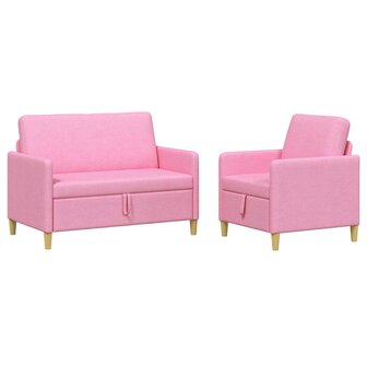 Bankenset met opbergruimte 2 pcs Roze Polyester 2