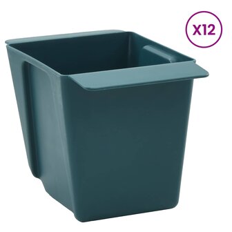 Bloembakken voor Euro-pallets 12 pcs Groen 14 x 9 x 9,5 cm 3