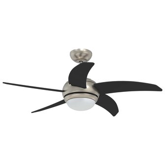 Plafondventilator met licht en afstandsbediening &Oslash; 110 cm Zwart 4