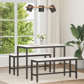 Eettafel Wit 110 x 55 x 75 cm Massief grenenhout 1