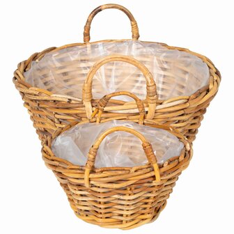 Plantenmand met opslag 2 pcs Bruin Lacak Riet 5