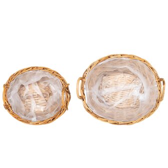 Plantenmand met opslag 2 pcs Bruin Lacak Riet 6