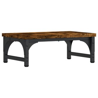 Monitorstandaard 37x23x14 cm bewerkt hout gerookt eikenkleurig 2