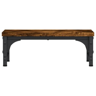 Monitorstandaard 37x23x14 cm bewerkt hout gerookt eikenkleurig 4