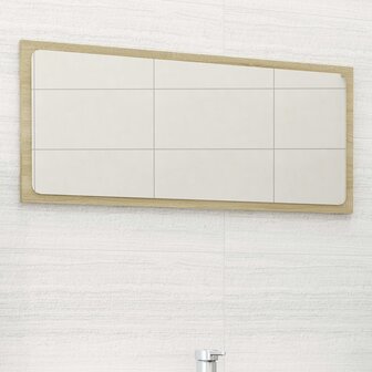 Badkamerspiegel 80x1,5x37 cm spaanplaat sonoma eikenkleurig 1