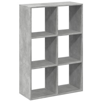 Kamerscherm / boekenkast 69,5x29x103,5 cm hout betongrijs 6