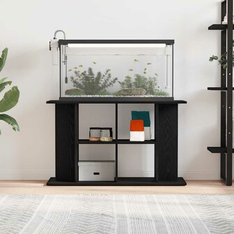 Aquariumstandaard Zwart Eiken 100x40x60 cm Bewerkt Hout 3