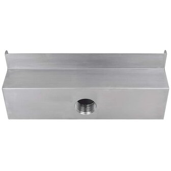 Zwembadwaterval rechthoekig 30 cm roestvrij staal 4