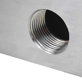 Zwembadwaterval rechthoekig 90 cm roestvrij staal 5