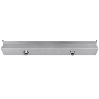 Zwembadwaterval met LED&amp;apos;s rechthoekig 90 cm roestvrij staal 6