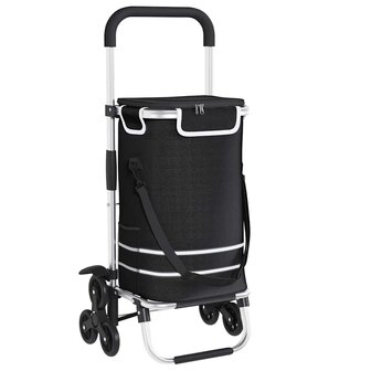 Boodschappentrolley Zwart 47 x 39 x 100,5 cm Oxford stof 2