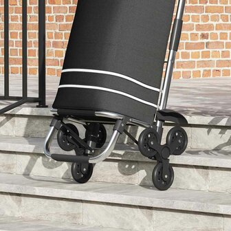 Boodschappentrolley Zwart 47 x 39 x 100,5 cm Oxford stof 5