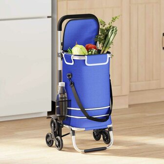 Boodschappentrolley Blauw 47 x 39 x 100,5 cm Oxford stof 1