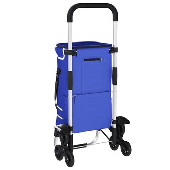Boodschappentrolley Blauw 47 x 39 x 100,5 cm Oxford stof 10
