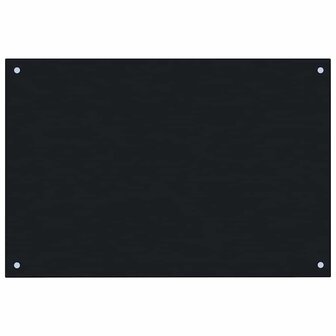 Spatscherm keuken 90x50 cm gehard glas zwart 2