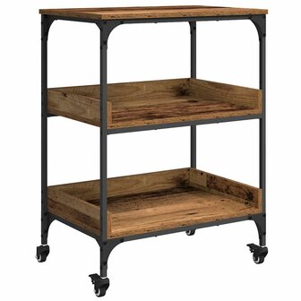 Keukentrolley Oud Hout 60 x 41 x 80.5 cm Bewerkt hout 2