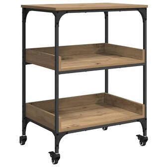 Keukentrolley Artisan Eiken 60 x 41 x 80.5 cm Bewerkt hout 2