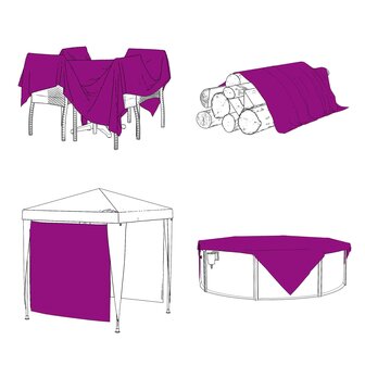 Zeildoek Doorzichtig 2,5 x 1 m PE 9