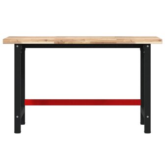 Werkbank rechthoekig 140x60x83 cm massief acaciahout 4