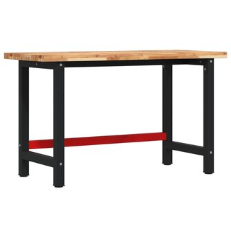 Werkbank rechthoekig 140x60x83 cm massief acaciahout 2