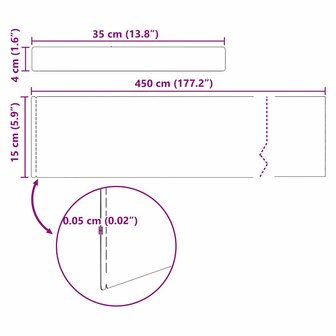 Tuinrand Zilver 450 x 0.05 x 15 cm Gegalvaniseerd staal 11