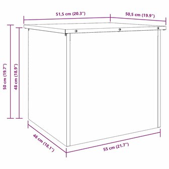 Buiten opbergbox Olijf Groen 55 x 50,5 x 50 cm Staal 12