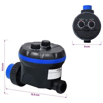 Watertimer met enkele uitgang en kogelkranen 6