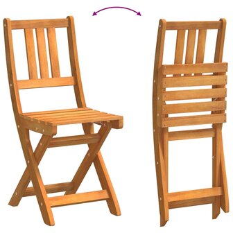 Bistrostoelen voor buiten met kussen 2 pcs Massief Acaciahout 10